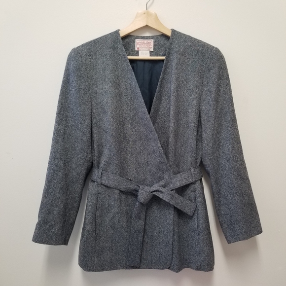 Pendleton Jackets & Blazers - Pendleton | Womens Grey Tie Front Wool Blazer
